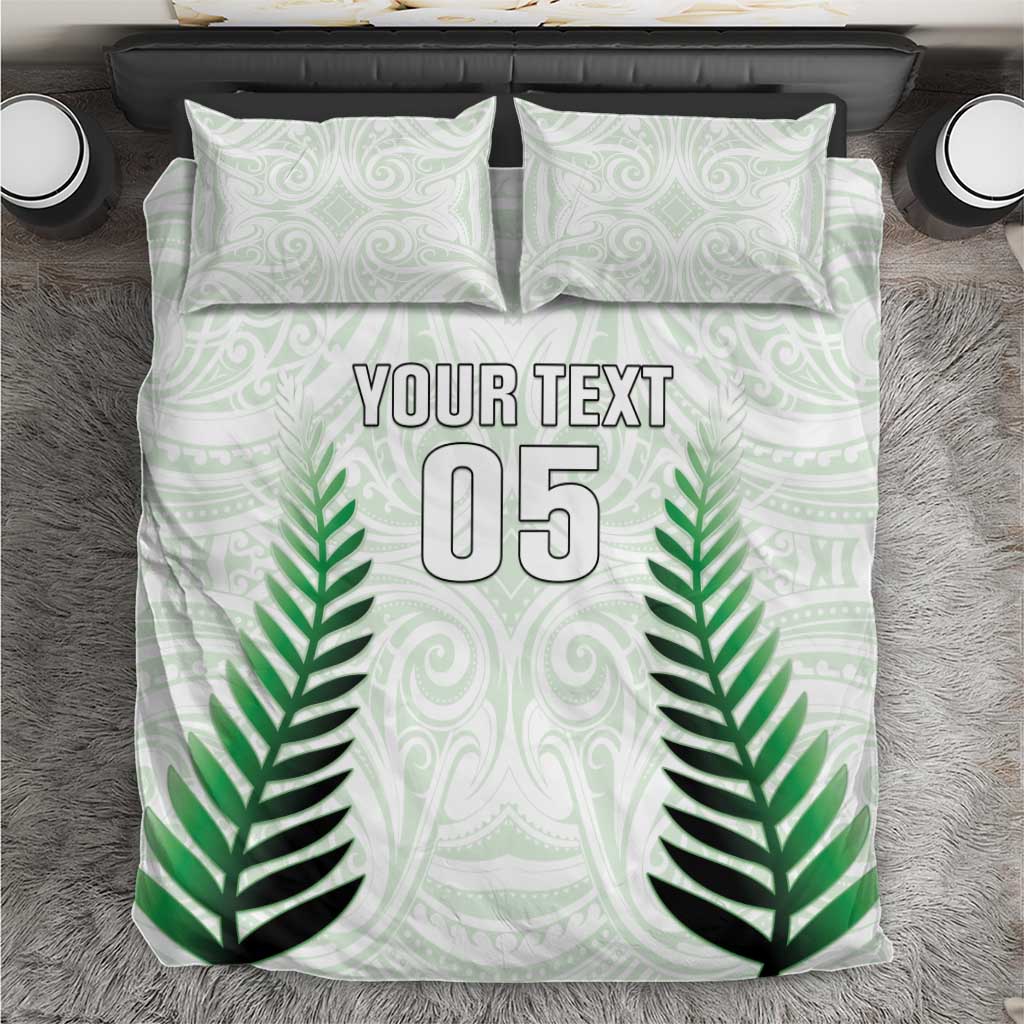 Custom New Zealand Fern Football Bedding Set Simple Style LT05 White - Polynesian Pride