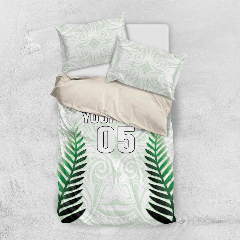 Custom New Zealand Fern Football Bedding Set Simple Style LT05 US Twin 172cm x 218cm White - Polynesian Pride
