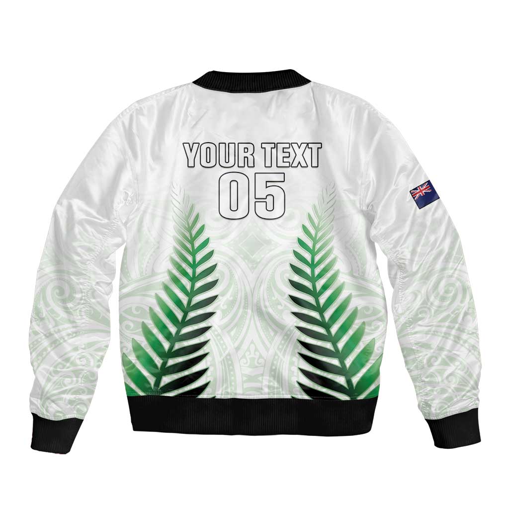 Custom New Zealand Fern Football Bomber Jacket Simple Style LT05 - Polynesian Pride