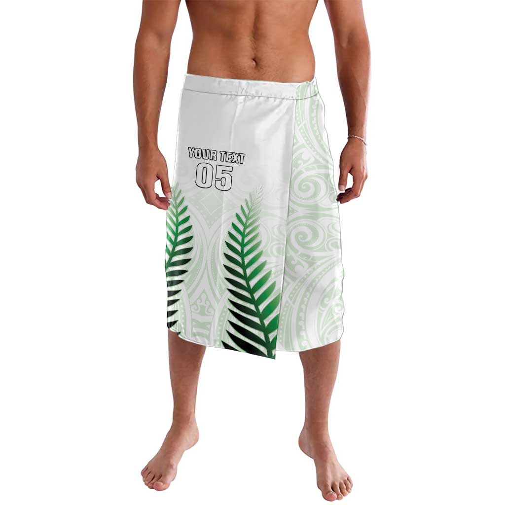 Custom New Zealand Fern Football Lavalava Simple Style LT05 White - Polynesian Pride