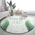 Custom New Zealand Fern Football Round Carpet Simple Style