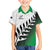 Custom New Zealand Football Family Matching Off Shoulder Short Dress and Hawaiian Shirt Go Aotearoa