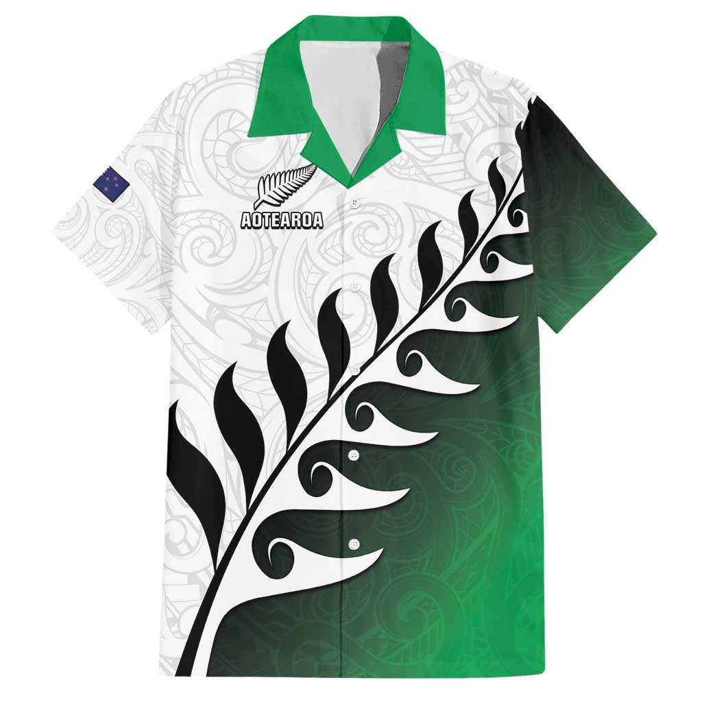 Custom New Zealand Football Hawaiian Shirt Go Aotearoa LT05 Green - Polynesian Pride