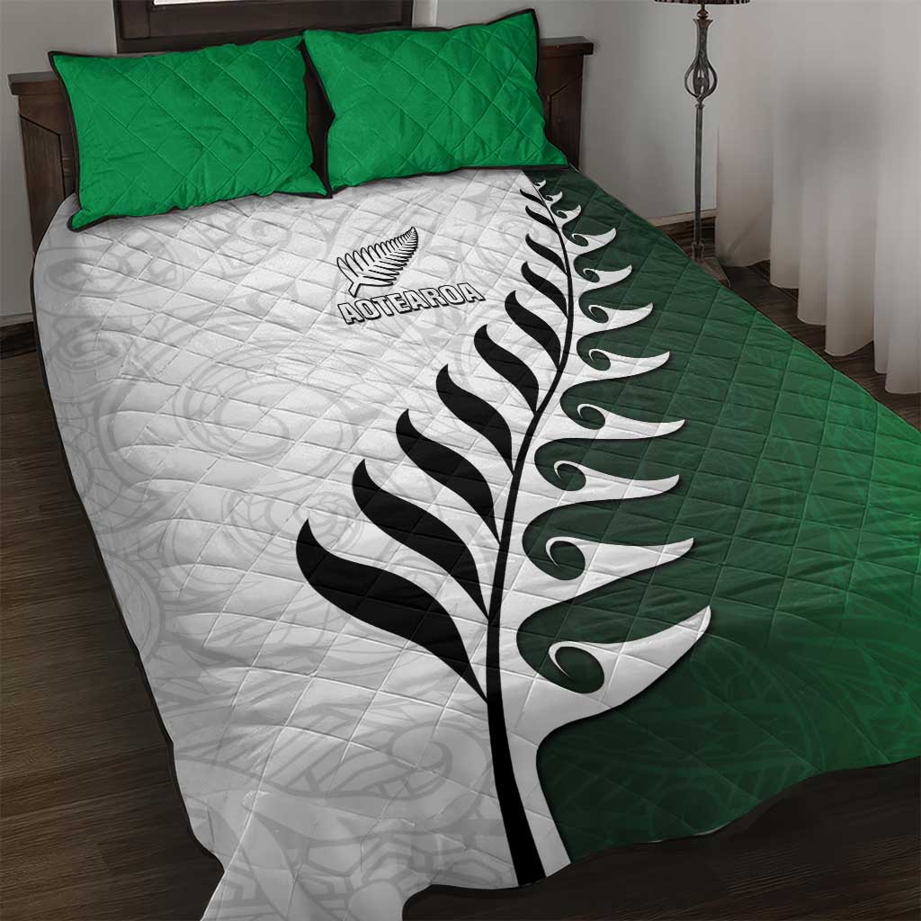 New Zealand Football Quilt Bed Set Go Aotearoa LT05 Green - Polynesian Pride