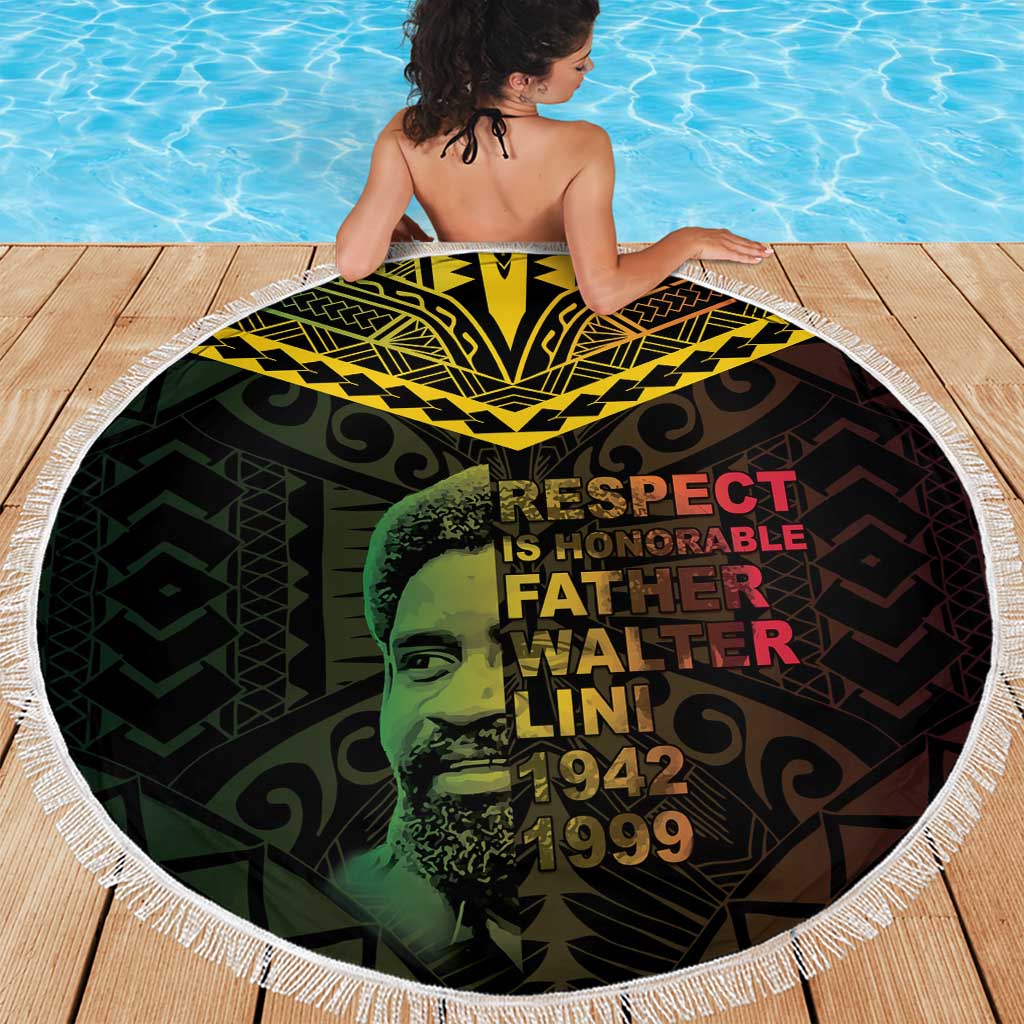 Happy Vanuatu Father Lini Day Beach Blanket LT05 - Polynesian Pride
