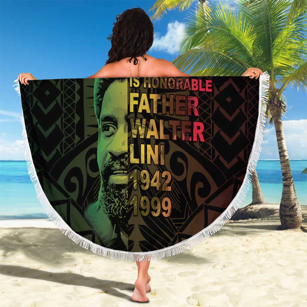 Happy Vanuatu Father Lini Day Beach Blanket LT05 - Polynesian Pride