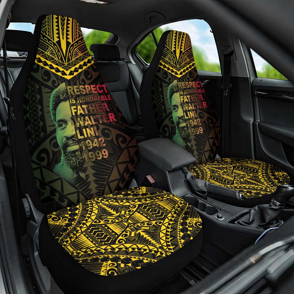 Happy Vanuatu Father Lini Day Car Seat Cover LT05 One Size Black - Polynesian Pride