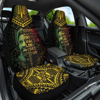Happy Vanuatu Father Lini Day Car Seat Cover LT05 One Size Black - Polynesian Pride