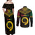 Happy Vanuatu Father Lini Day Couples Matching Off Shoulder Maxi Dress and Long Sleeve Button Shirt