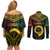 Happy Vanuatu Father Lini Day Couples Matching Off Shoulder Short Dress and Long Sleeve Button Shirt