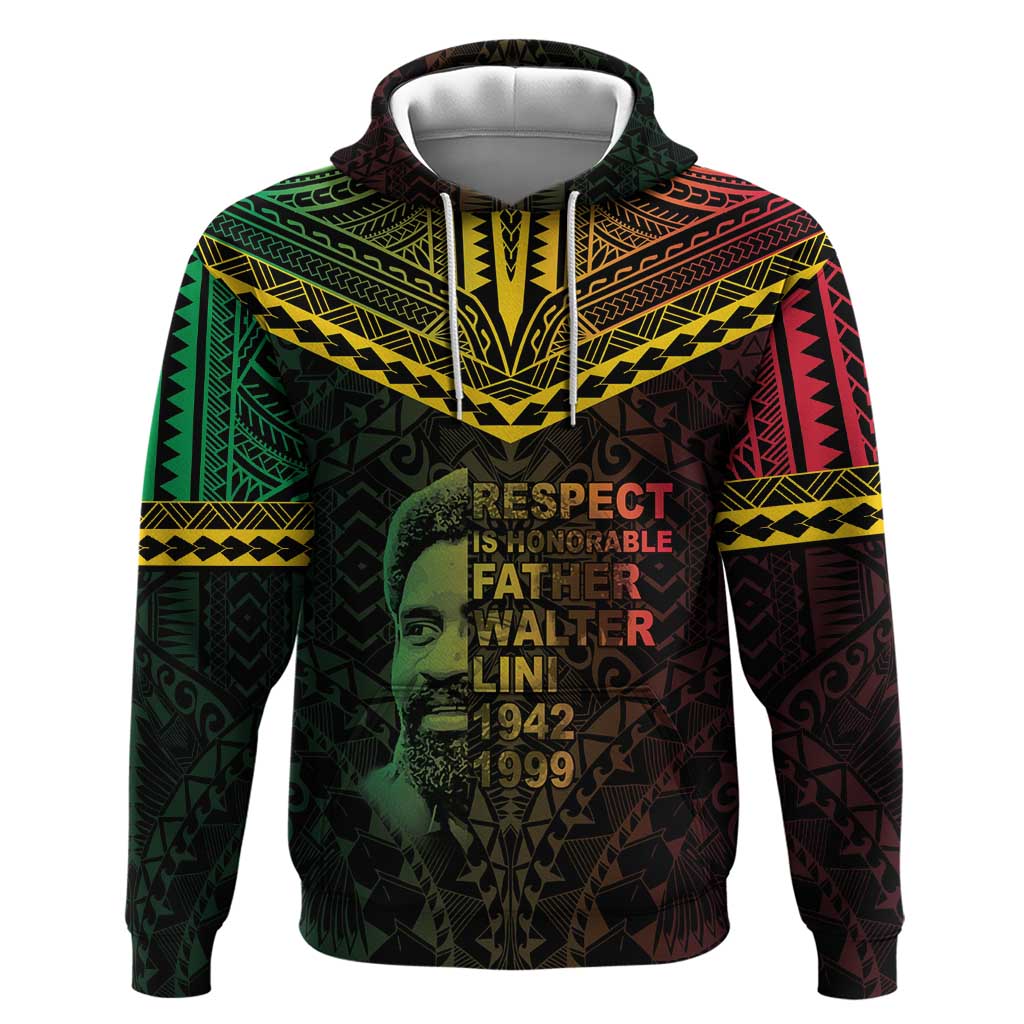 Happy Vanuatu Father Lini Day Hoodie LT05 Pullover Hoodie Black - Polynesian Pride