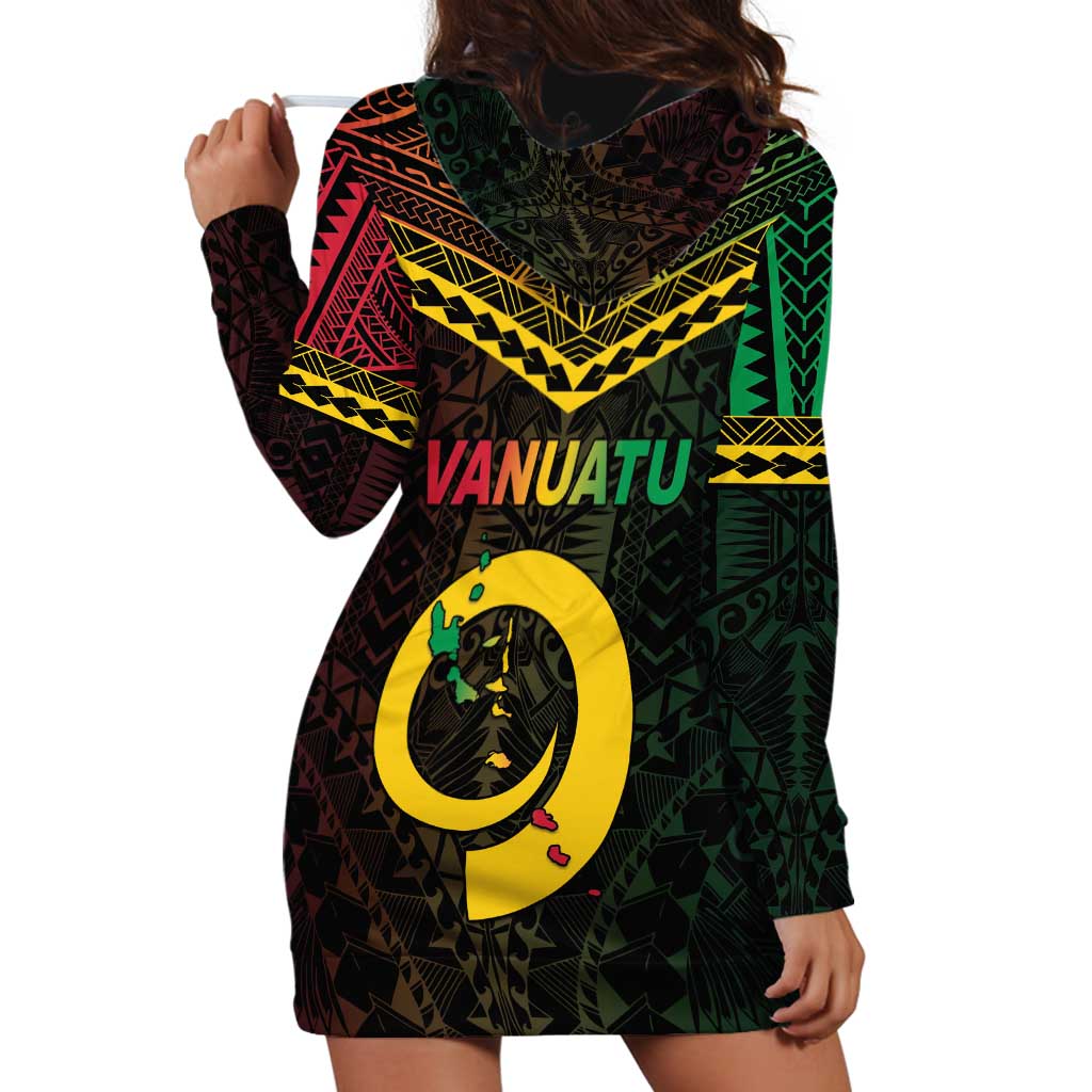 Happy Vanuatu Father Lini Day Hoodie Dress LT05 - Polynesian Pride