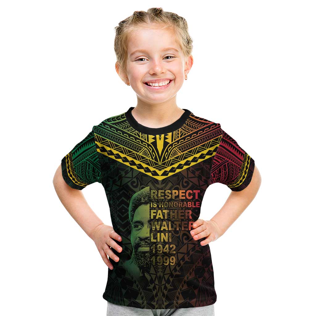 Happy Vanuatu Father Lini Day Kid T Shirt LT05 Black - Polynesian Pride