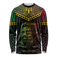 Happy Vanuatu Father Lini Day Long Sleeve Shirt LT05 Unisex Black - Polynesian Pride