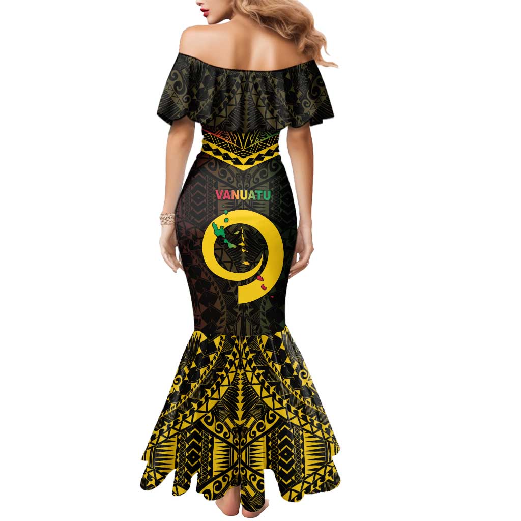 Happy Vanuatu Father Lini Day Mermaid Dress LT05 - Polynesian Pride