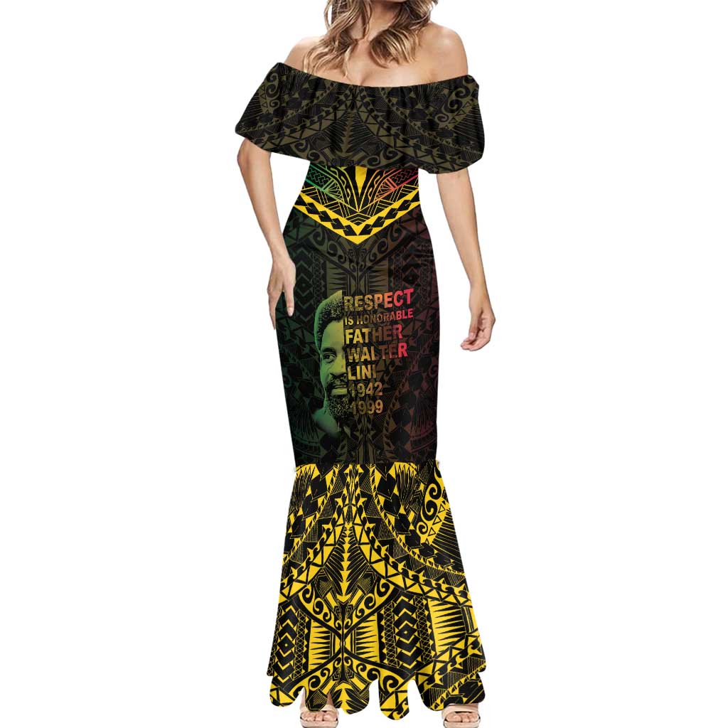 Happy Vanuatu Father Lini Day Mermaid Dress LT05 - Polynesian Pride