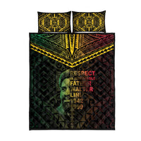 Happy Vanuatu Father Lini Day Quilt Bed Set LT05 - Polynesian Pride