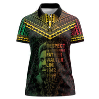 Happy Vanuatu Father Lini Day Women Polo Shirt LT05 Female Black - Polynesian Pride