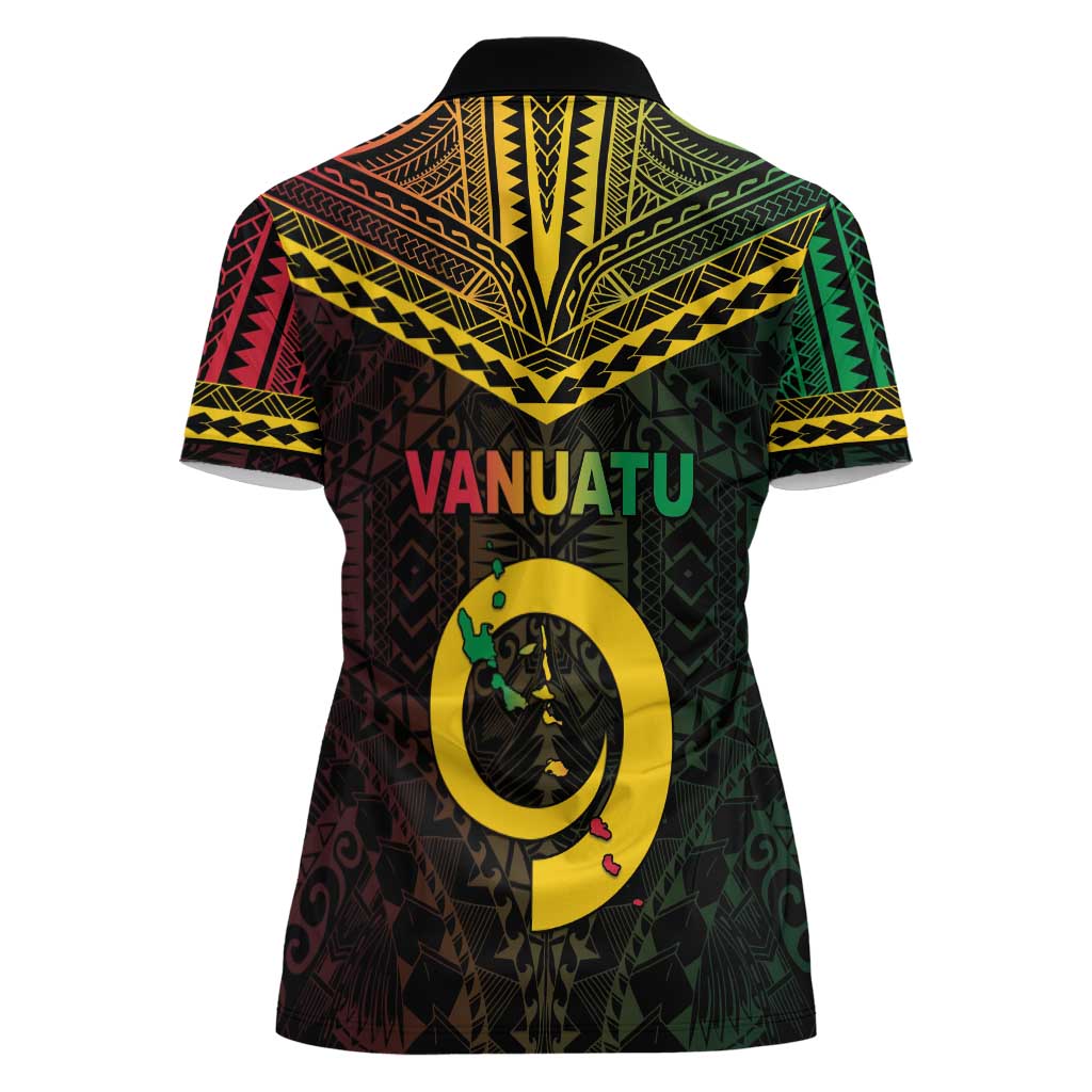 Happy Vanuatu Father Lini Day Women Polo Shirt LT05 - Polynesian Pride