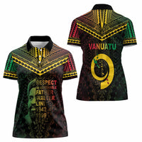 Happy Vanuatu Father Lini Day Women Polo Shirt LT05 - Polynesian Pride