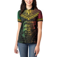 Happy Vanuatu Father Lini Day Women Polo Shirt LT05 - Polynesian Pride