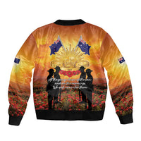 ANZAC Day Bomber Jacket Remembrance Tribute Soldiers And Poppy Field LT05 - Polynesian Pride