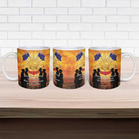 ANZAC Day Ceramic Mug Remembrance Tribute Soldiers And Poppy Field LT05 - Polynesian Pride