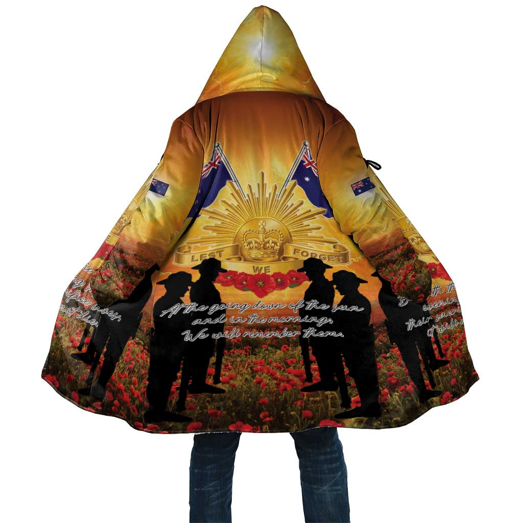 ANZAC Day Cloak Remembrance Tribute Soldiers And Poppy Field LT05 Unisex Orange - Polynesian Pride
