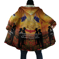 ANZAC Day Cloak Remembrance Tribute Soldiers And Poppy Field LT05 - Polynesian Pride