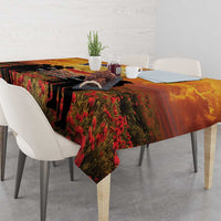 ANZAC Day Tablecloth Remembrance Tribute Soldiers And Poppy Field LT05 - Polynesian Pride