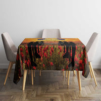 ANZAC Day Tablecloth Remembrance Tribute Soldiers And Poppy Field LT05 - Polynesian Pride