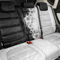 Hawaii Hibiscus Flowers Back Car Seat Cover Grayscale Polynesian Pattern LT05 - Polynesian Pride