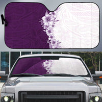 Hawaii Hibiscus Flowers Auto Sun Shade Purple Polynesian Pattern LT05 Purple - Polynesian Pride
