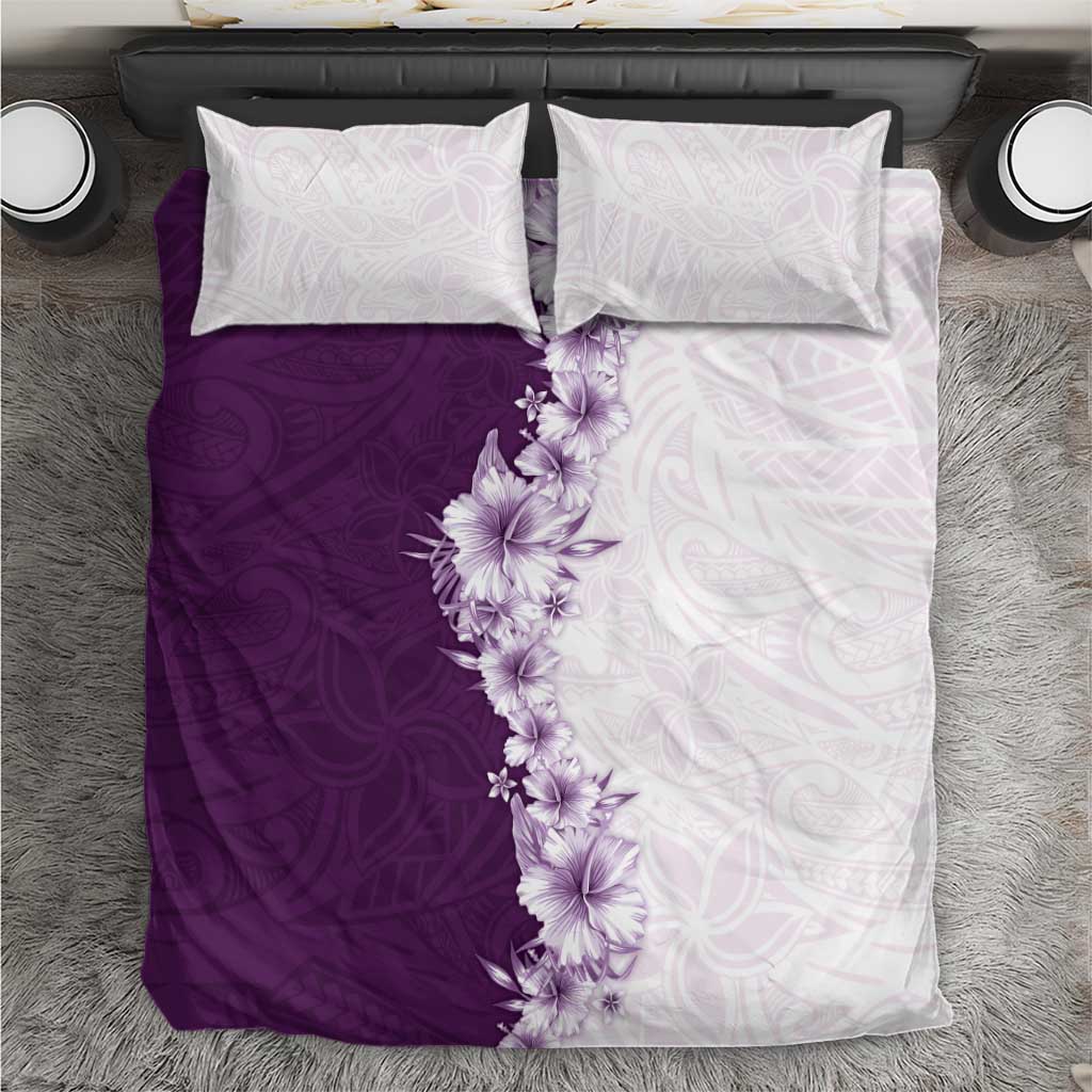 Hawaii Hibiscus Flowers Bedding Set Purple Polynesian Pattern LT05 Purple - Polynesian Pride