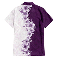 Hawaii Hibiscus Flowers Hawaiian Shirt Purple Polynesian Pattern LT05 - Polynesian Pride
