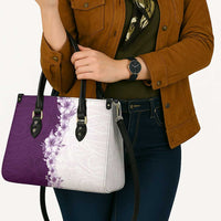 Hawaii Hibiscus Flowers Leather Bag Purple Polynesian Pattern LT05 - Polynesian Pride
