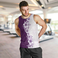 Hawaii Hibiscus Flowers Men Tank Top Purple Polynesian Pattern LT05 Purple - Polynesian Pride