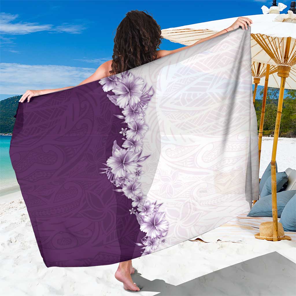 Hawaii Hibiscus Flowers Sarong Purple Polynesian Pattern LT05 One Size 44 x 66 inches Purple - Polynesian Pride