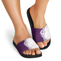 Hawaii Hibiscus Flowers Slide Sandals Purple Polynesian Pattern LT05 - Polynesian Pride