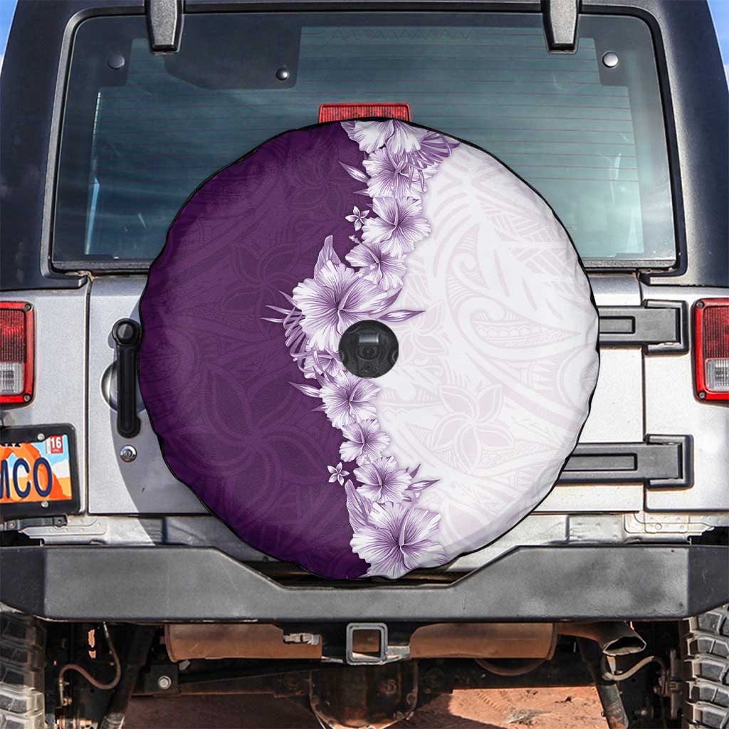 Hawaii Hibiscus Flowers Spare Tire Cover Purple Polynesian Pattern LT05 Purple - Polynesian Pride