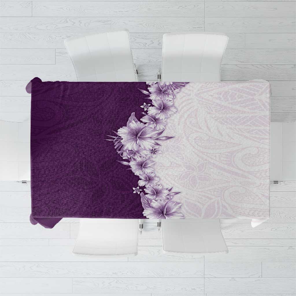 Hawaii Hibiscus Flowers Tablecloth Purple Polynesian Pattern LT05 Purple - Polynesian Pride