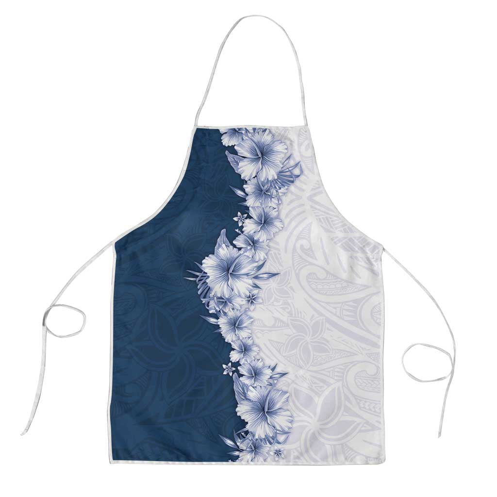 Hawaii Hibiscus Flowers Apron Blue Polynesian Pattern LT05 Blue - Polynesian Pride
