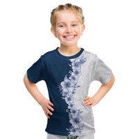 Hawaii Hibiscus Flowers Kid T Shirt Blue Polynesian Pattern LT05 Blue - Polynesian Pride