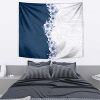 Hawaii Hibiscus Flowers Tapestry Blue Polynesian Pattern LT05 - Polynesian Pride