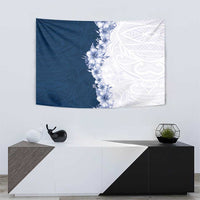 Hawaii Hibiscus Flowers Tapestry Blue Polynesian Pattern LT05 - Polynesian Pride