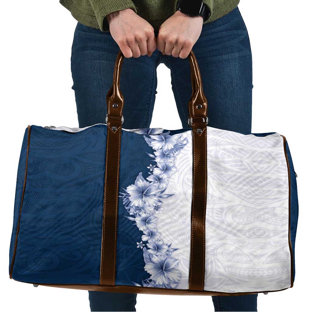Hawaii Hibiscus Flowers Travel Bag Blue Polynesian Pattern LT05 Blue - Polynesian Pride
