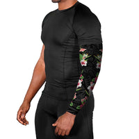 Hawaii Tropical Flowers Arm Sleeves Black Polynesian Tattoo Art LT05 - Polynesian Pride