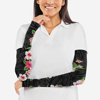 Hawaii Tropical Flowers Arm Sleeves Black Polynesian Tattoo Art LT05 - Polynesian Pride
