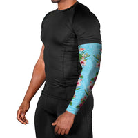 Hawaii Tropical Flowers Arm Sleeves Sky Blue Polynesian Tattoo Art LT05 - Polynesian Pride