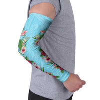 Hawaii Tropical Flowers Arm Sleeves Sky Blue Polynesian Tattoo Art LT05 - Polynesian Pride